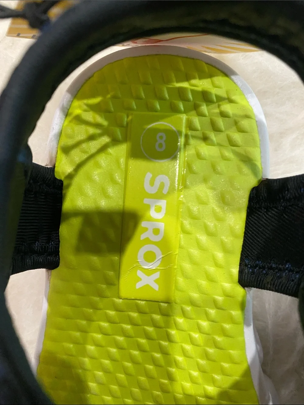 New! Kids Sandals Sprox - Blue Camo with Neon Green sz8-8.5